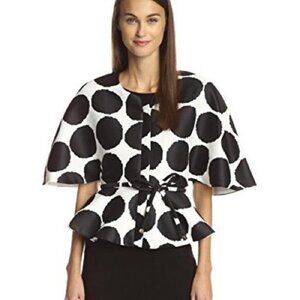 Gracia Black and White Polka Dot Blazer